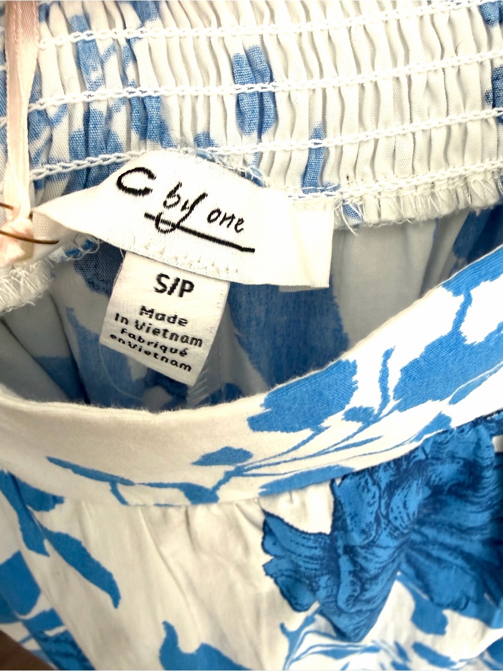 NWT C - 100% Cotton Blue Floral Maxi Skirt Resortcore  - Size S - Picture 4 of 5